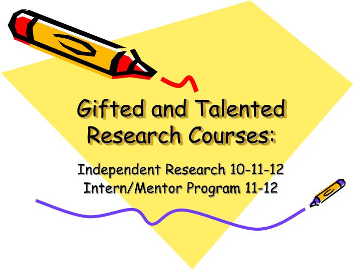 gifted and talented research courses