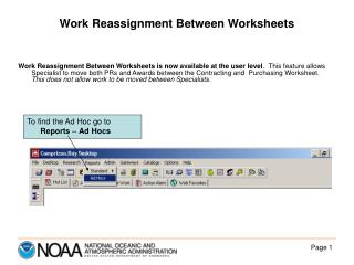 Work Reassignment Between Worksheets