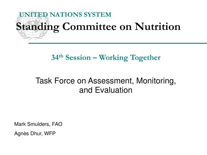 united nations system standing committee on nutrition