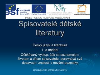 spisovatel d tsk literatury