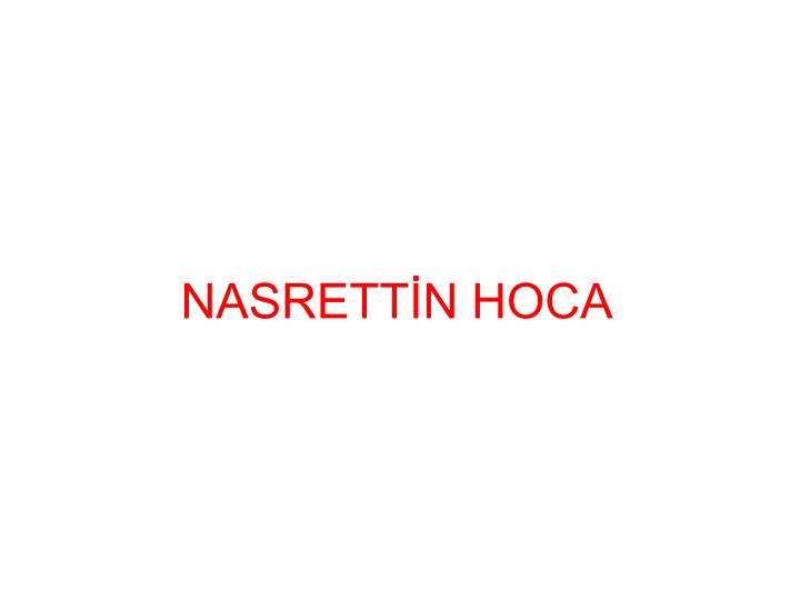 nasrett n hoca