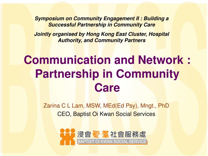 communication and network partnership in community care