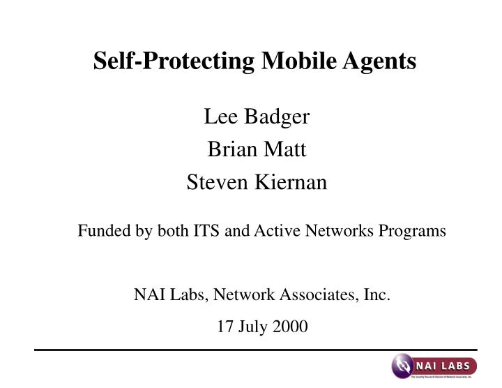 self protecting mobile agents
