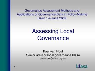 Assessing Local Governance