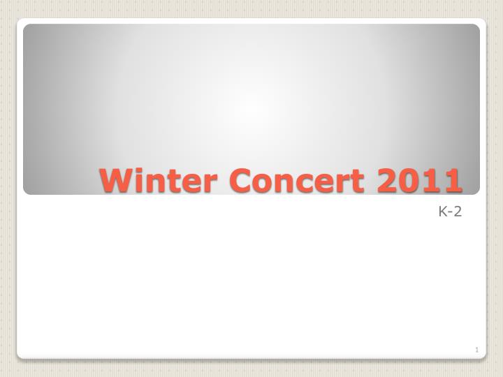 winter concert 2011