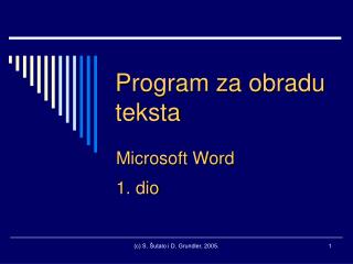program za obradu teksta