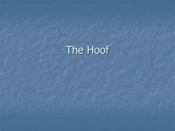 the hoof