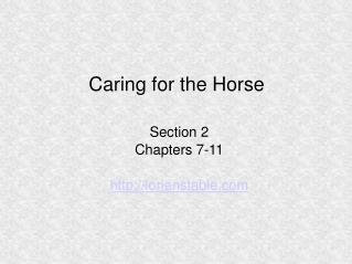 Caring for the Horse