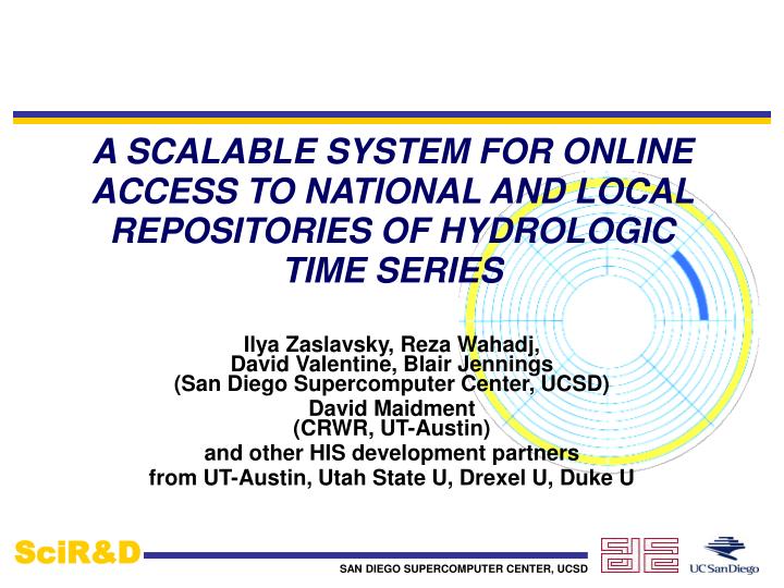 a scalable system for online access to national and local repositories of hydrologic time series