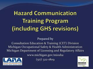 Hazard Communication Training Program (including GHS revisions)