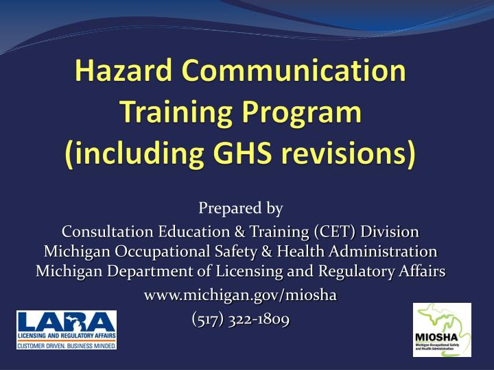 hazard communication training program including ghs revisions