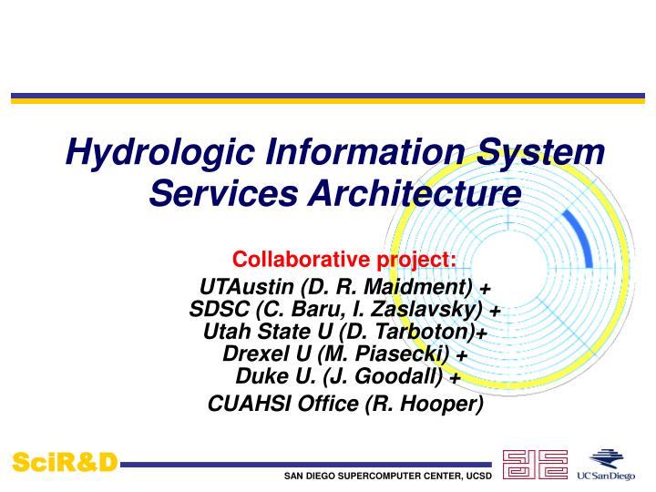 hydrologic information system services architecture