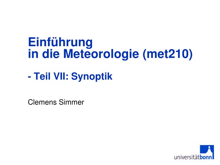 einf hrung in die meteorologie met210 teil vii synoptik