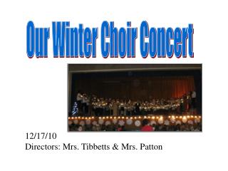 Our Winter Choir Concert