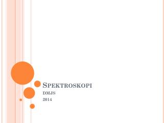 spektroskopi