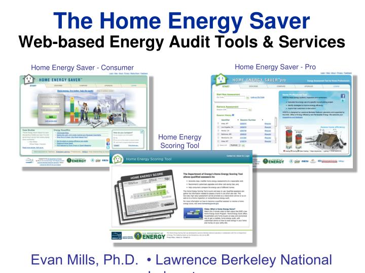 the home energy saver web based energy audit tools services