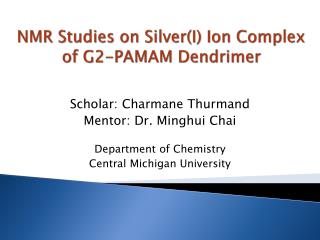 NMR Studies on Silver(I) Ion Complex of G2-PAMAM Dendrimer