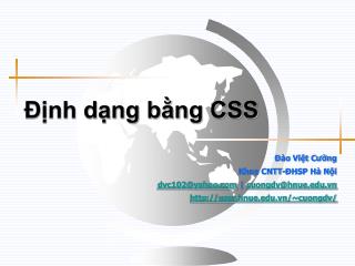 nh d ng b ng css