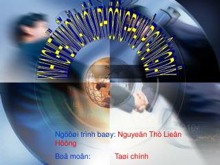 ng i tr nh ba y nguye n th lie n h ng bo mo n ta i ch nh