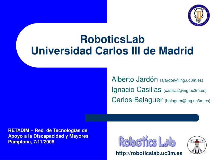 roboticslab universidad carlos iii de madrid