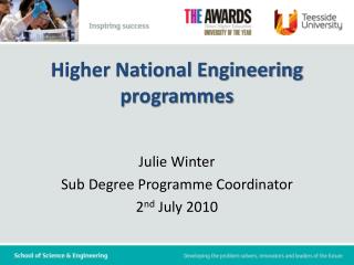 Higher National Engineering programmes