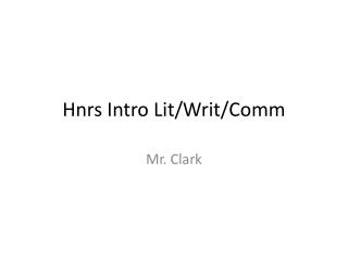 hnrs intro lit writ comm