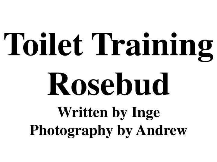 toilet training rosebud written by inge photography by andrew