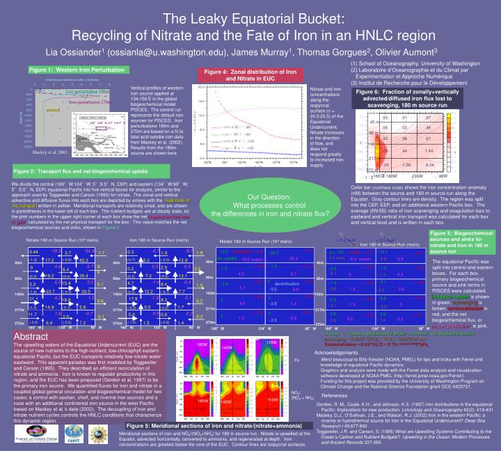 the leaky equatorial bucket recycling of nitrate and the fate of iron in an hnlc region