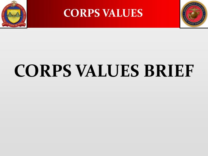 corps values