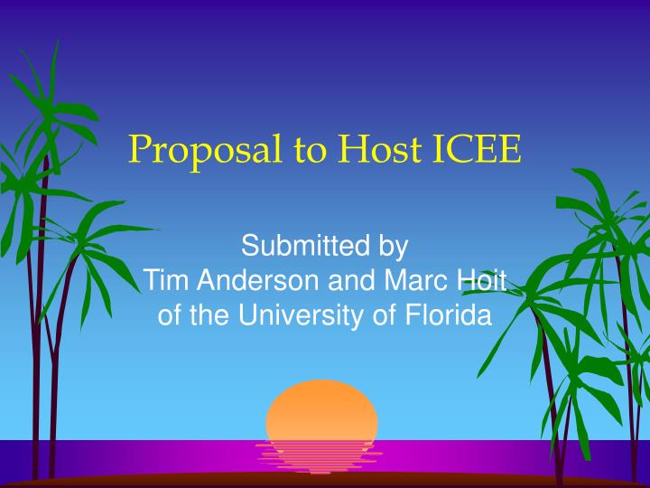 proposal to host icee