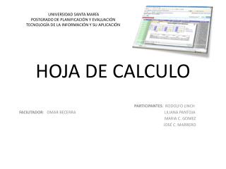 hoja de calculo