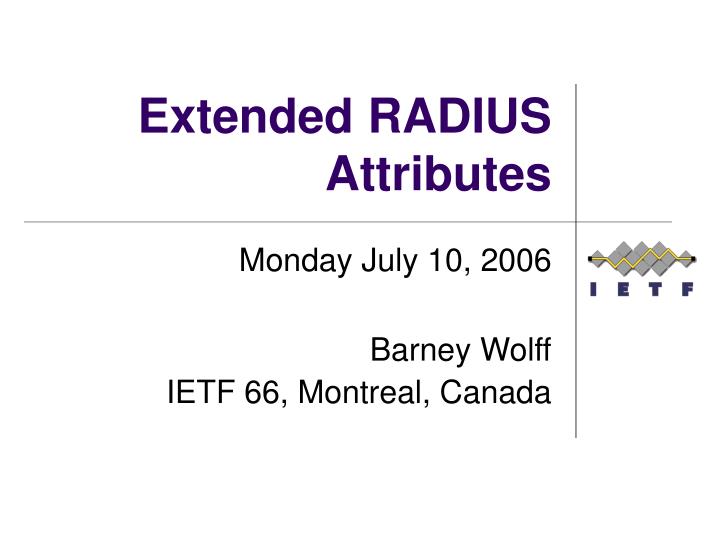 extended radius attributes