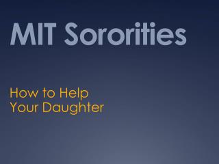 MIT Sororities