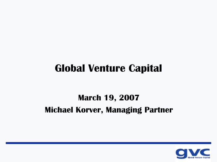 global venture capital