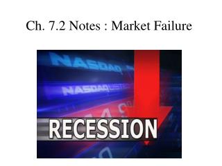 Ch. 7.2 Notes : Market Failure