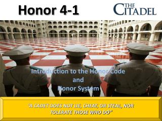 Introduction to the Honor Code and Honor System