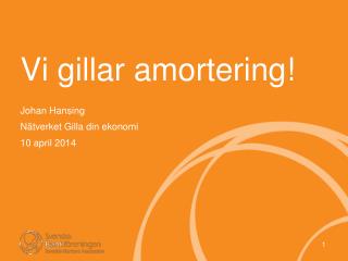 vi gillar amortering