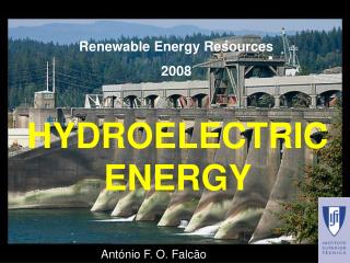 HYDROELECTRIC ENERGY