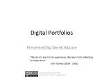 Digital Portfolios - slide 1