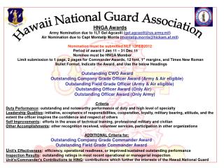HNGA Awards Army Nomination due to 1LT Gel Agcaoili ( gel.agcaoili@us.army.mil )