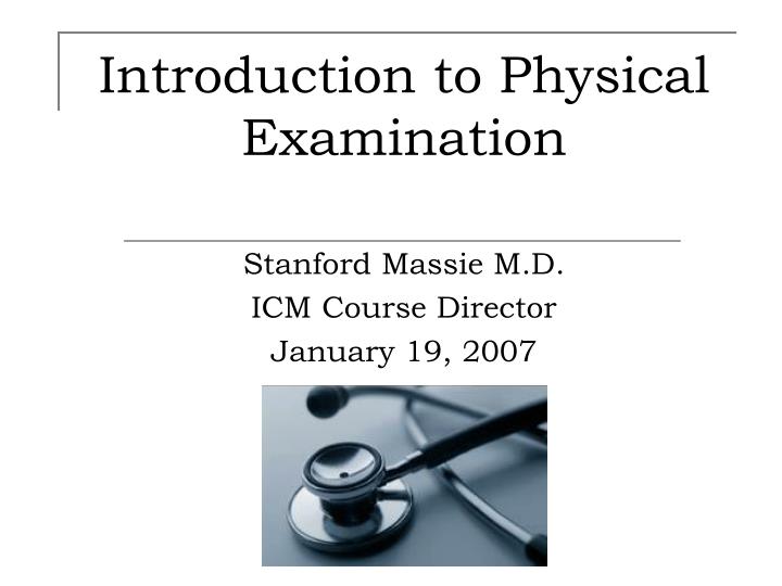 introduction to physical examination