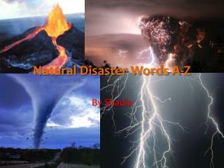 Natural Disaster Words A-Z