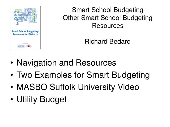 smart school budgeting other smart school budgeting resources richard bedard