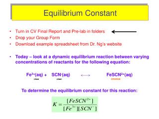 Equilibrium Constant