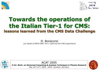 Towards the operations of the Italian Tier-1 for CMS: lessons learned from the CMS Data Challenge