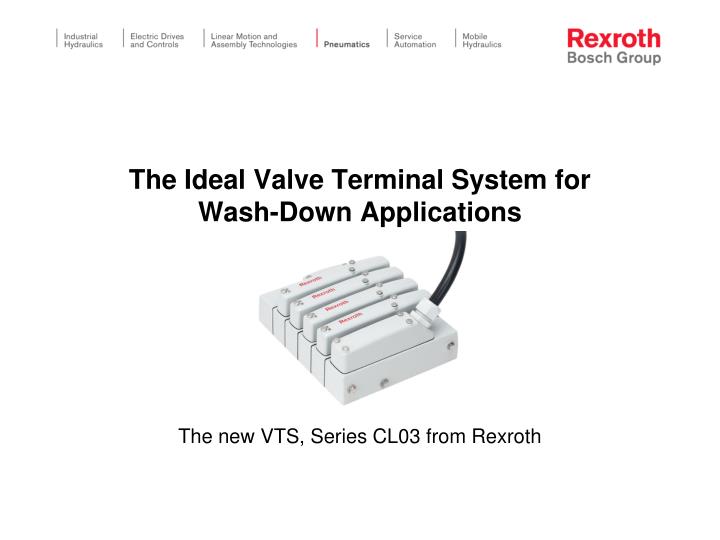the ideal valve terminal system for wash down applications