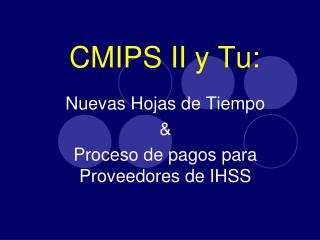 cmips ii y tu