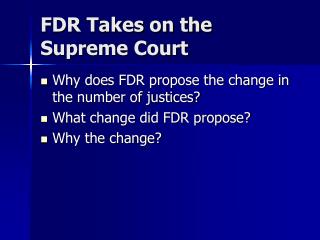 FDR Takes on the Supreme Court
