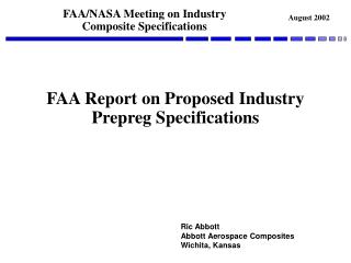 FAA Report on Proposed Industry Prepreg Specifications