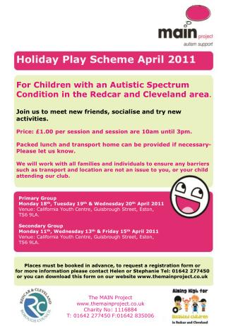 Holiday Play Scheme April 2011